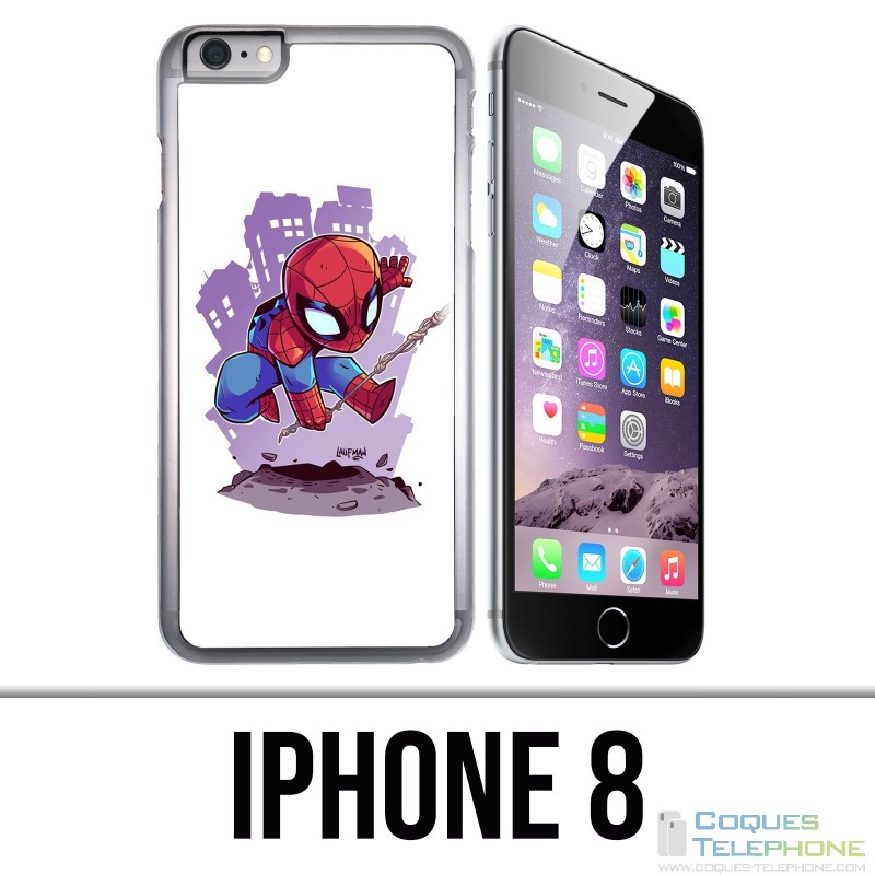 Custodia per iPhone 8 - Cartoon Spiderman