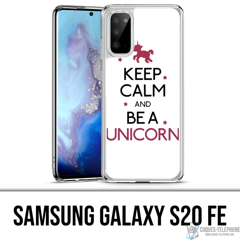 Coque Samsung Galaxy S20 FE - Keep Calm Unicorn Licorne