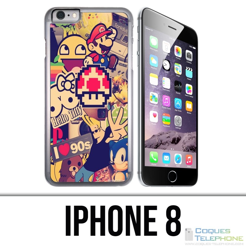 Coque iPhone 8 - Stickers Vintage 90S