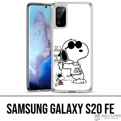 Coque Samsung Galaxy S20 FE - Snoopy Noir Blanc