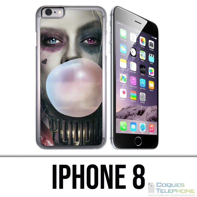 Coque iPhone 8 - Suicide Squad Harley Quinn Bubble Gum