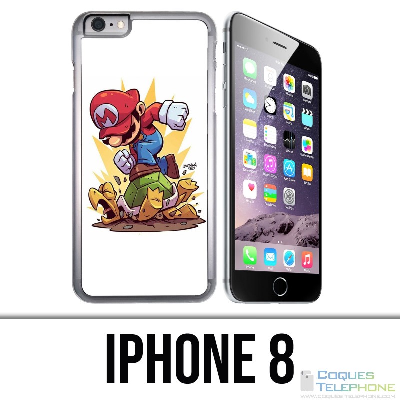 Coque iPhone 8 - Super Mario Tortue Cartoon