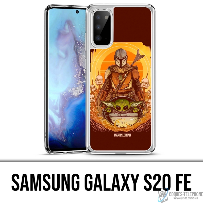 Custodia per Samsung Galaxy S20 FE - Fanart di Star Wars Mandalorian Yoda