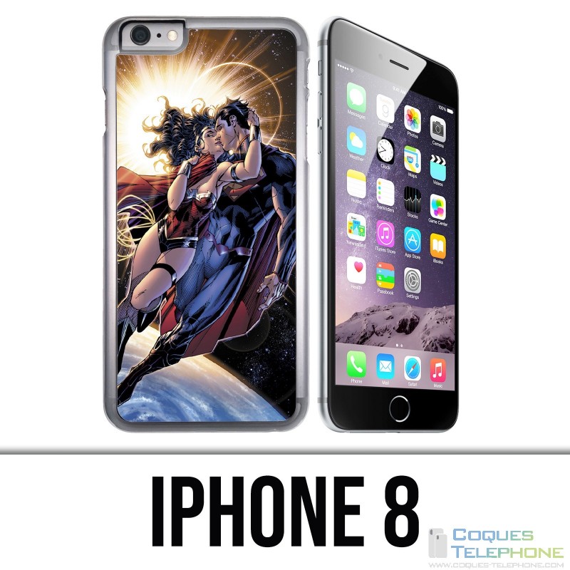 Coque iPhone 8 - Superman Wonderwoman