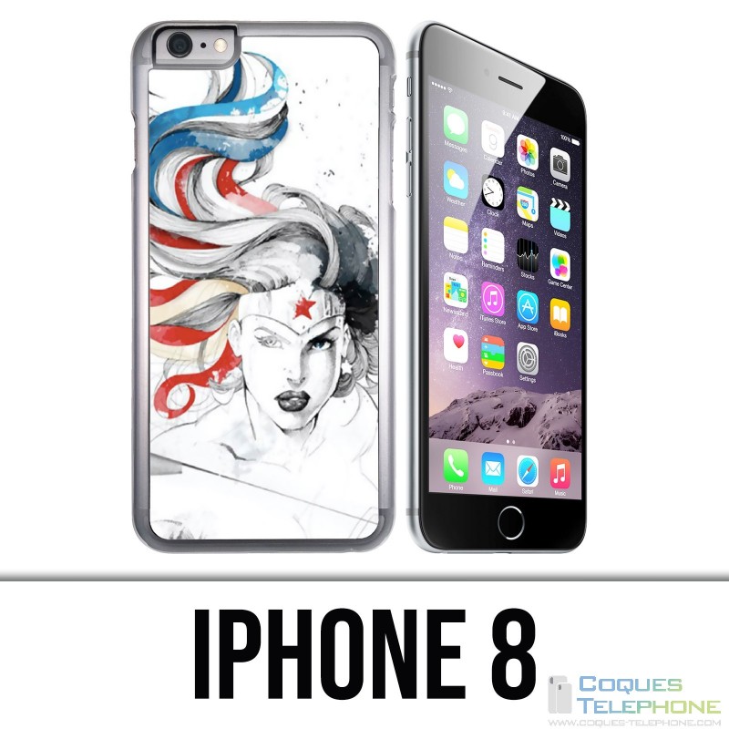 Coque iPhone 8 - Wonder Woman Art Design