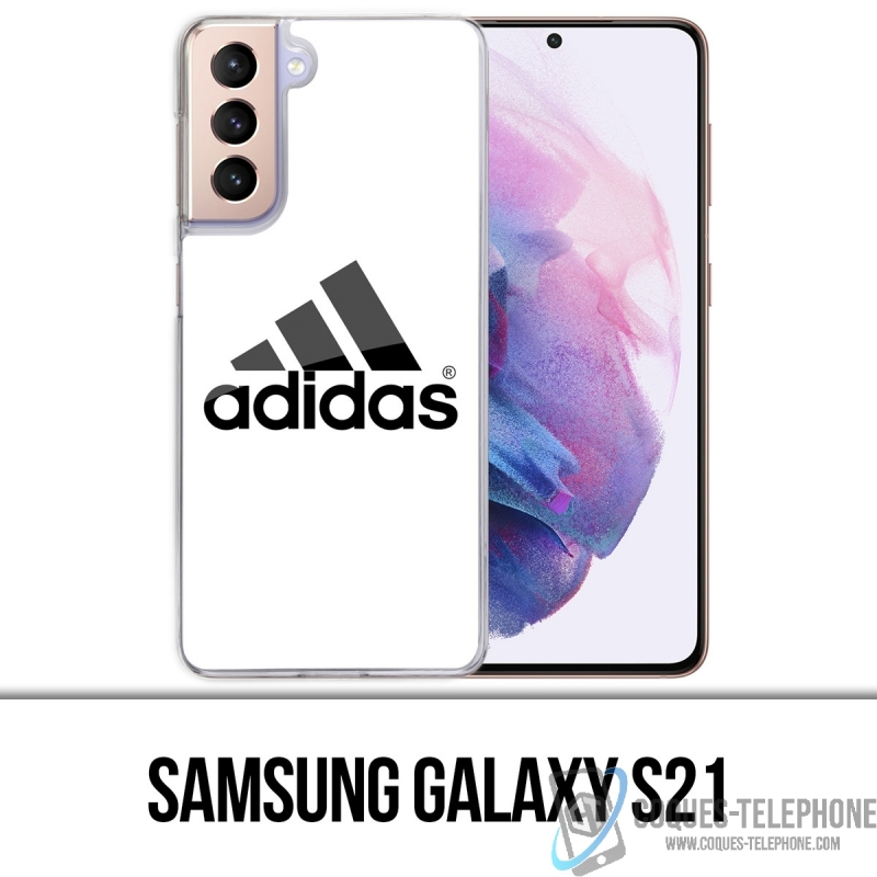 Coque Samsung Galaxy S21 - Adidas Logo Blanc