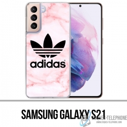 Custodia per Samsung Galaxy S21 - Adidas marmo rosa