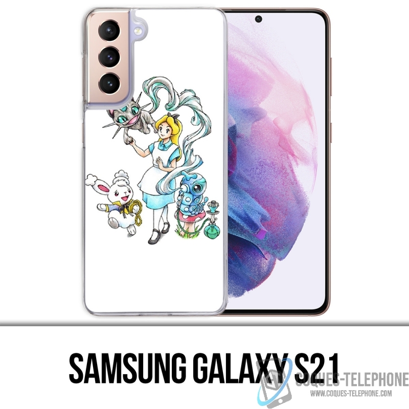 Coque Samsung Galaxy S21 - Alice Au Pays Des Merveilles Pokémon