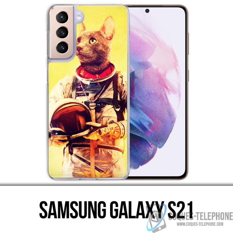 Custodia per Samsung Galaxy S21 - Gatto Astronauta Animale