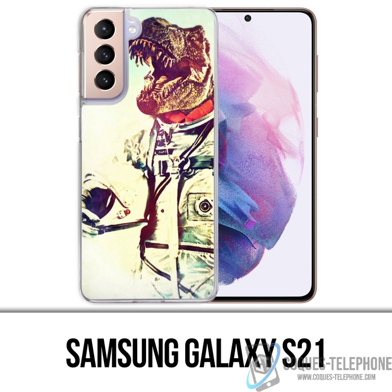 Custodia per Samsung Galaxy S21 - Dinosauro Animal Astronaut