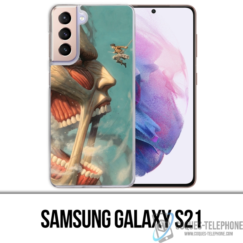 Coque Samsung Galaxy S21 - Attack On Titan Art