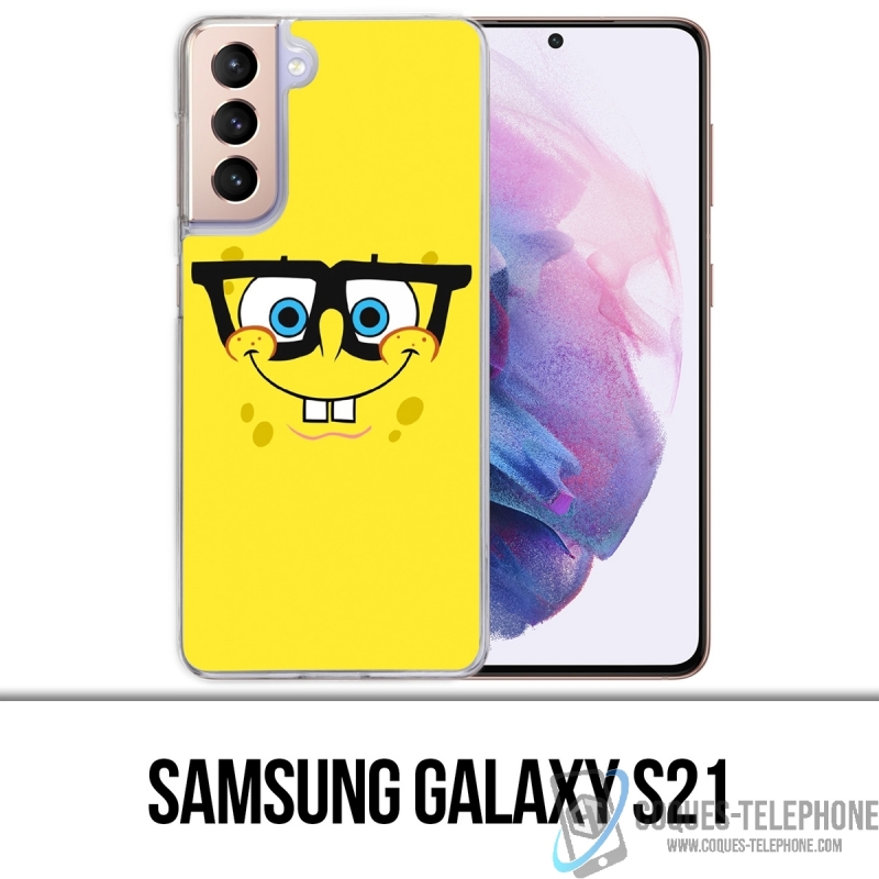 Coque Samsung Galaxy S21 - Bob Éponge Lunettes