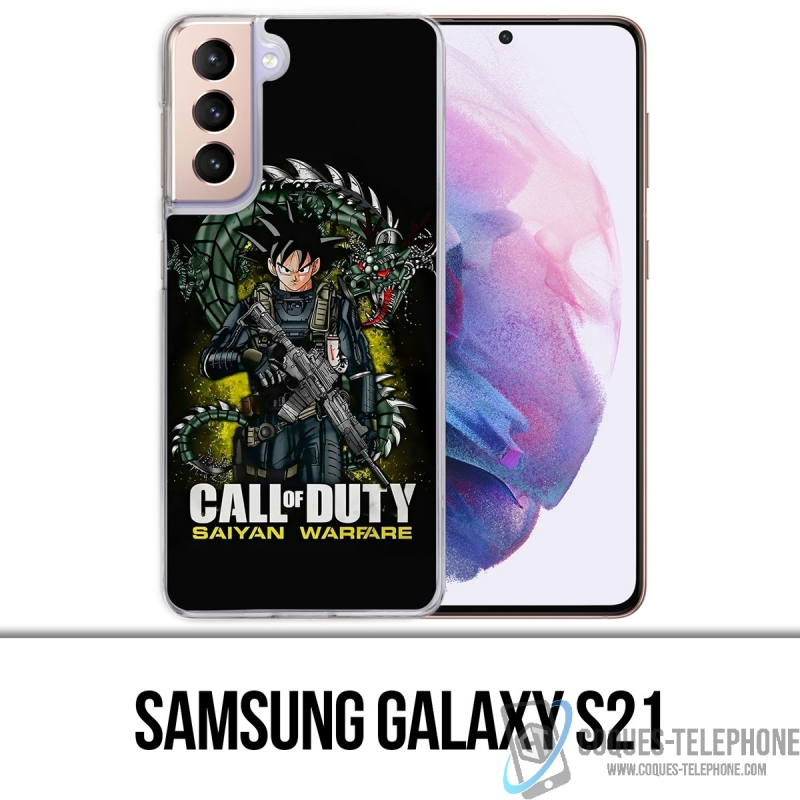 Funda Samsung Galaxy S21 - Call Of Duty X Dragon Ball Saiyan Warfare