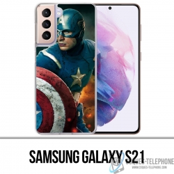 Coque Samsung Galaxy S21 - Captain America Comics Avengers