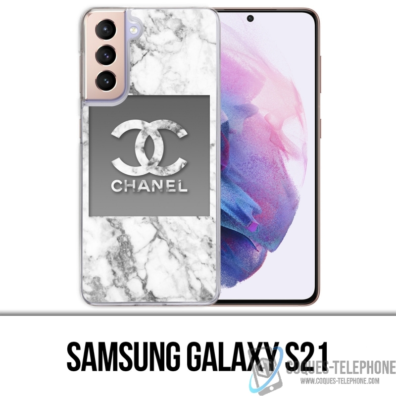 Funda Samsung Galaxy S21 - Chanel White Marble