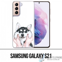 Custodia per Samsung Galaxy S21 - Husky Cheek Dog
