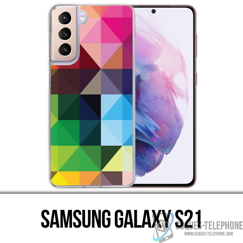 Custodia per Samsung Galaxy S21 - Cubi multicolori