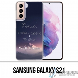 Coque Samsung Galaxy S21 - Disney Citation Pense Crois Reve