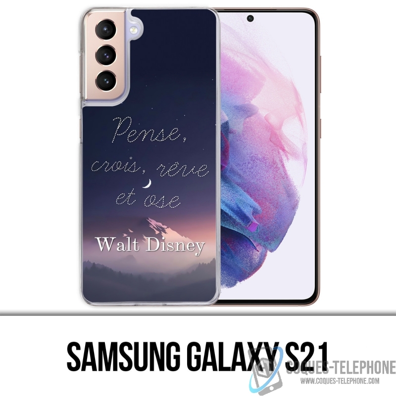 Funda Samsung Galaxy S21 - Disney Quote Think Believe