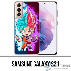 Funda Samsung Galaxy S21 - Dragon Ball Black Goku Cartoon