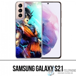 Coque Samsung Galaxy S21 - Dragon Ball Goku Couleur