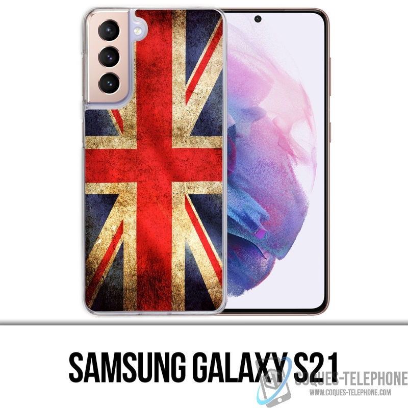 Coque Samsung Galaxy S21 - Drapeau Uk Vintage