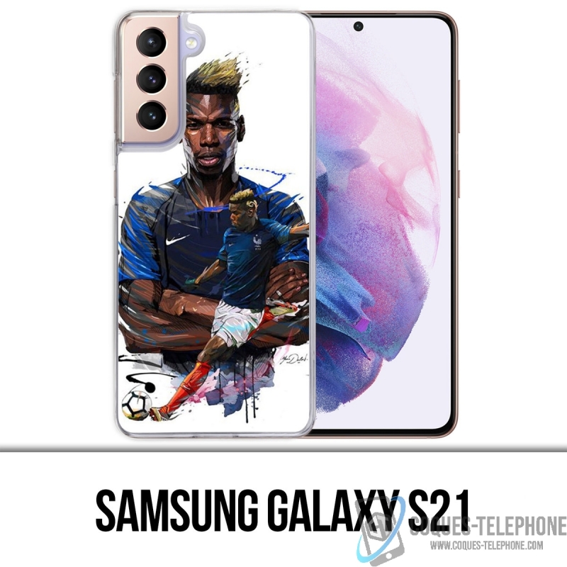 Coque Samsung Galaxy S21 - Football France Pogba Dessin