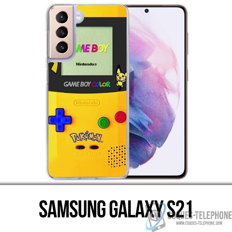 Coque Samsung Galaxy S21 - Game Boy Color Pikachu Jaune Pokémon