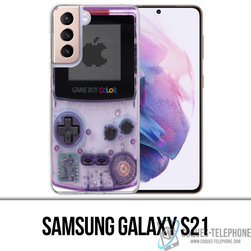 Coque Samsung Galaxy S21 - Game Boy Color Violet