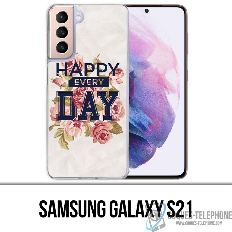 Custodia Samsung Galaxy S21 - Happy Every Days Roses