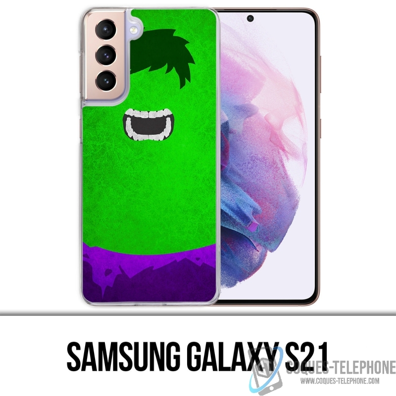 Funda Samsung Galaxy S21 - Diseño artístico de Hulk