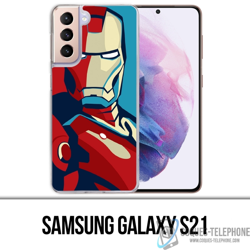 Custodia per Samsung Galaxy S21 - Poster di design Iron Man