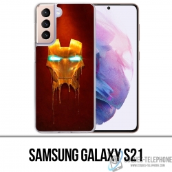 Funda Samsung Galaxy S21 - Iron Man Dorado