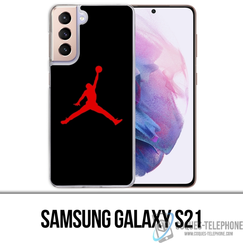 Custodia per Samsung Galaxy S21 - Jordan Basketball Logo nera