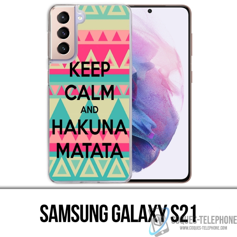 Custodia per Samsung Galaxy S21 - Keep Calm Hakuna Mattata