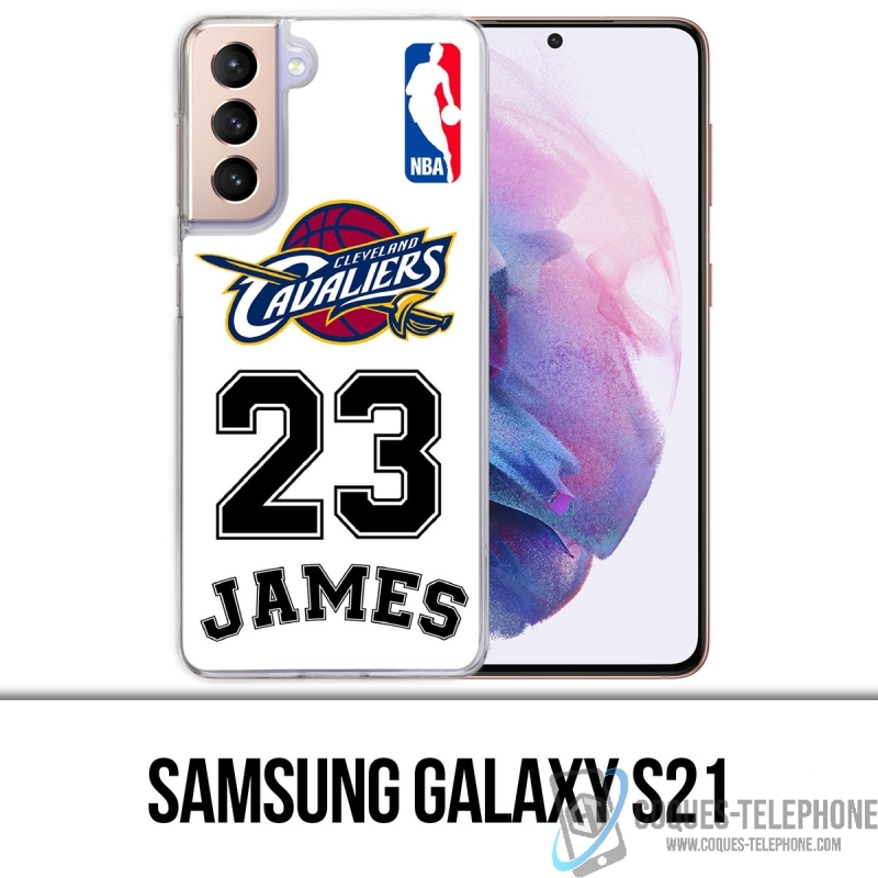 Coque Samsung Galaxy S21 - Lebron James Blanc