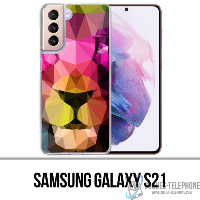 Custodia per Samsung Galaxy S21 - Leone geometrico