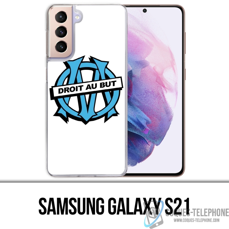 Coque Samsung Galaxy S21 - Logo Om Marseille Droit Au But