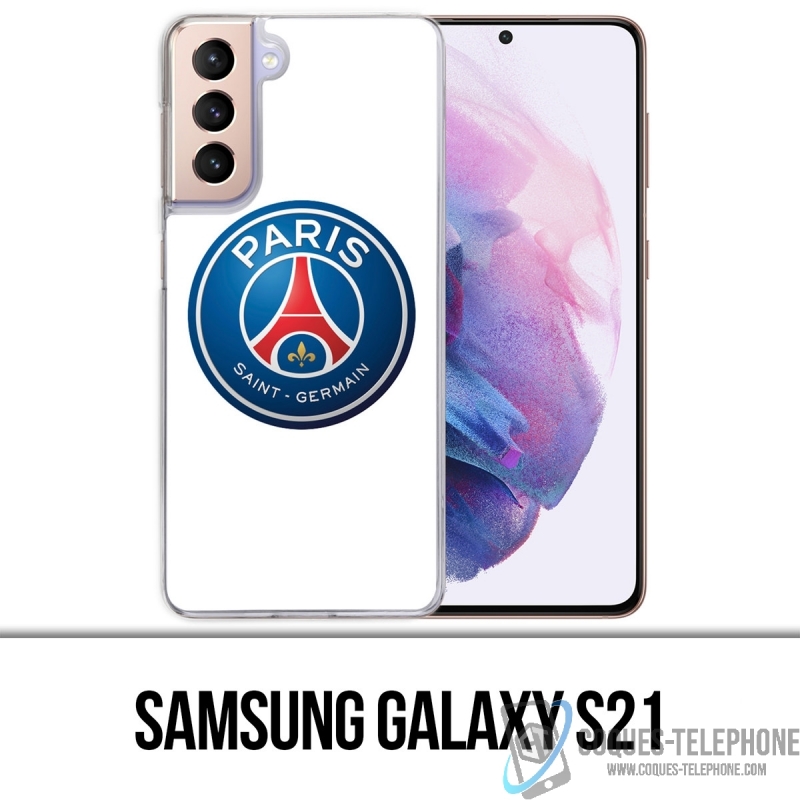 Funda Samsung Galaxy S21 - Logotipo Psg Fondo Blanco