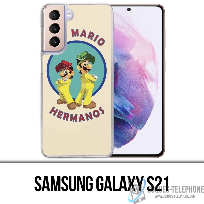 Coque Samsung Galaxy S21 - Los Mario Hermanos