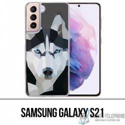 Custodia per Samsung Galaxy S21 - Wolf Husky Origami