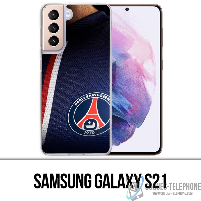 Coque Samsung Galaxy S21 - Maillot Bleu Psg Paris Saint Germain