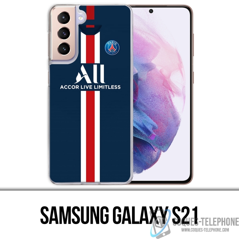 Custodia per Samsung Galaxy S21 - Maglia PSG Football 2020