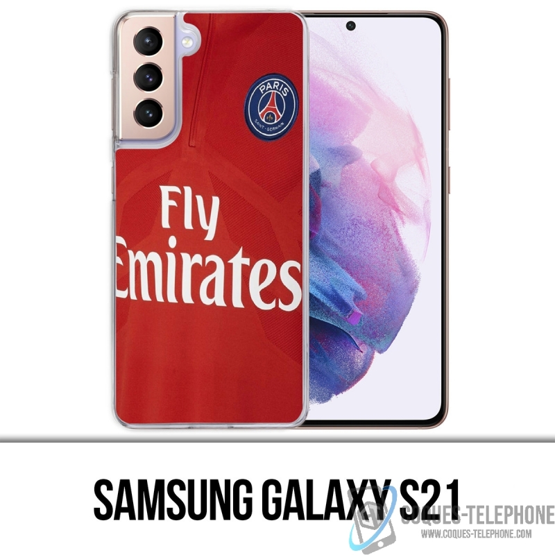 Coque Samsung Galaxy S21 - Maillot Rouge Psg