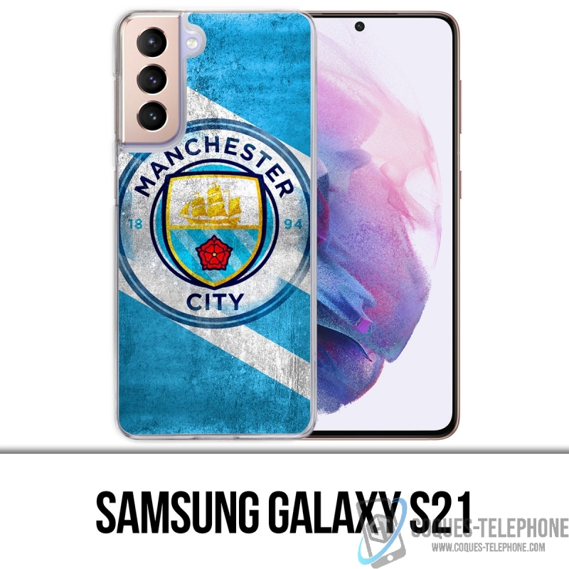 Coque Samsung Galaxy S21 - Manchester Football Grunge