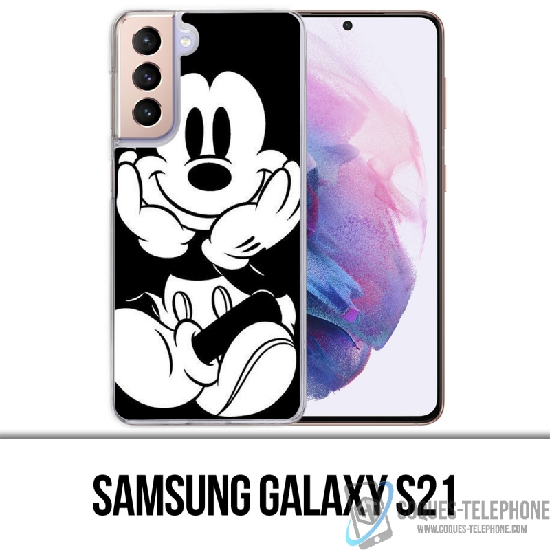 Samsung Galaxy S21 Case - Black And White Mickey