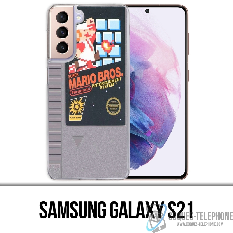 Custodia per Samsung Galaxy S21 - Cartuccia Nintendo Nes Mario Bros