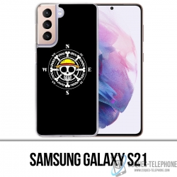 Funda Samsung Galaxy S21 - Brújula con logo de una pieza
