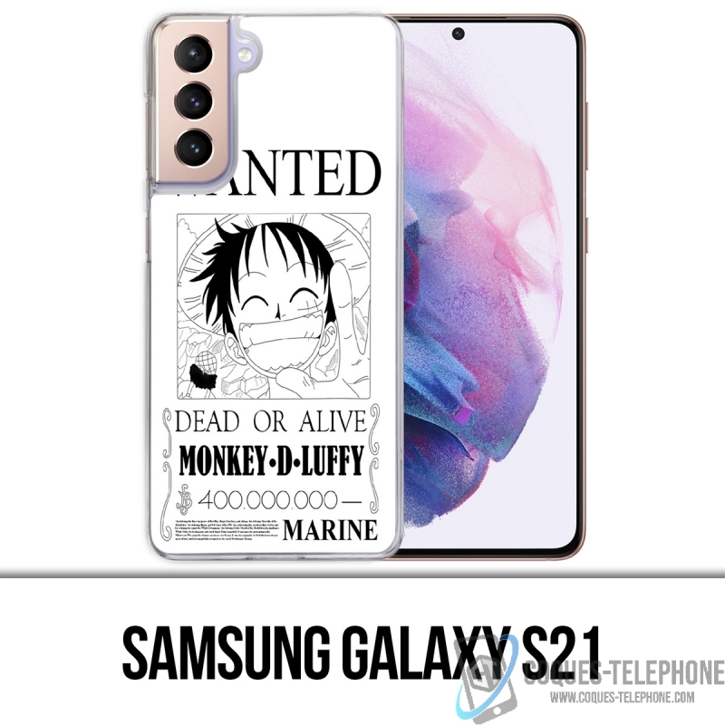 Coque Samsung Galaxy S21 - One Piece Wanted Luffy