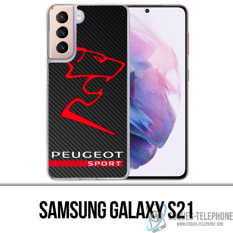 Coque Samsung Galaxy S21 - Peugeot Sport Logo